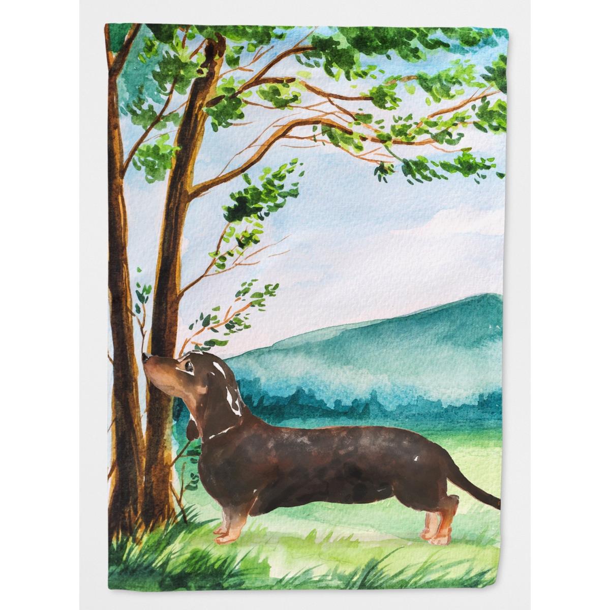 CK2028GF Under the Tree Dachshund Garden Size Flag