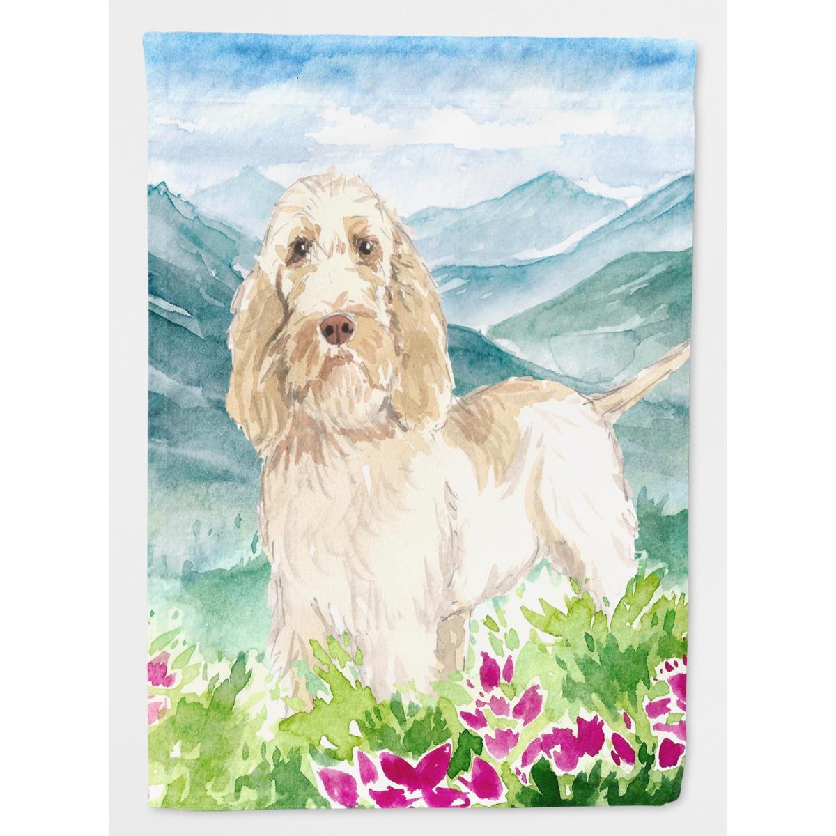 Mountian Flowers Spinone Italiano Garden Size Flag