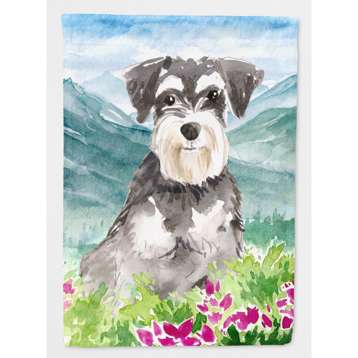 Mountain Flowers Schnauzer No.2 Garden Size Flag