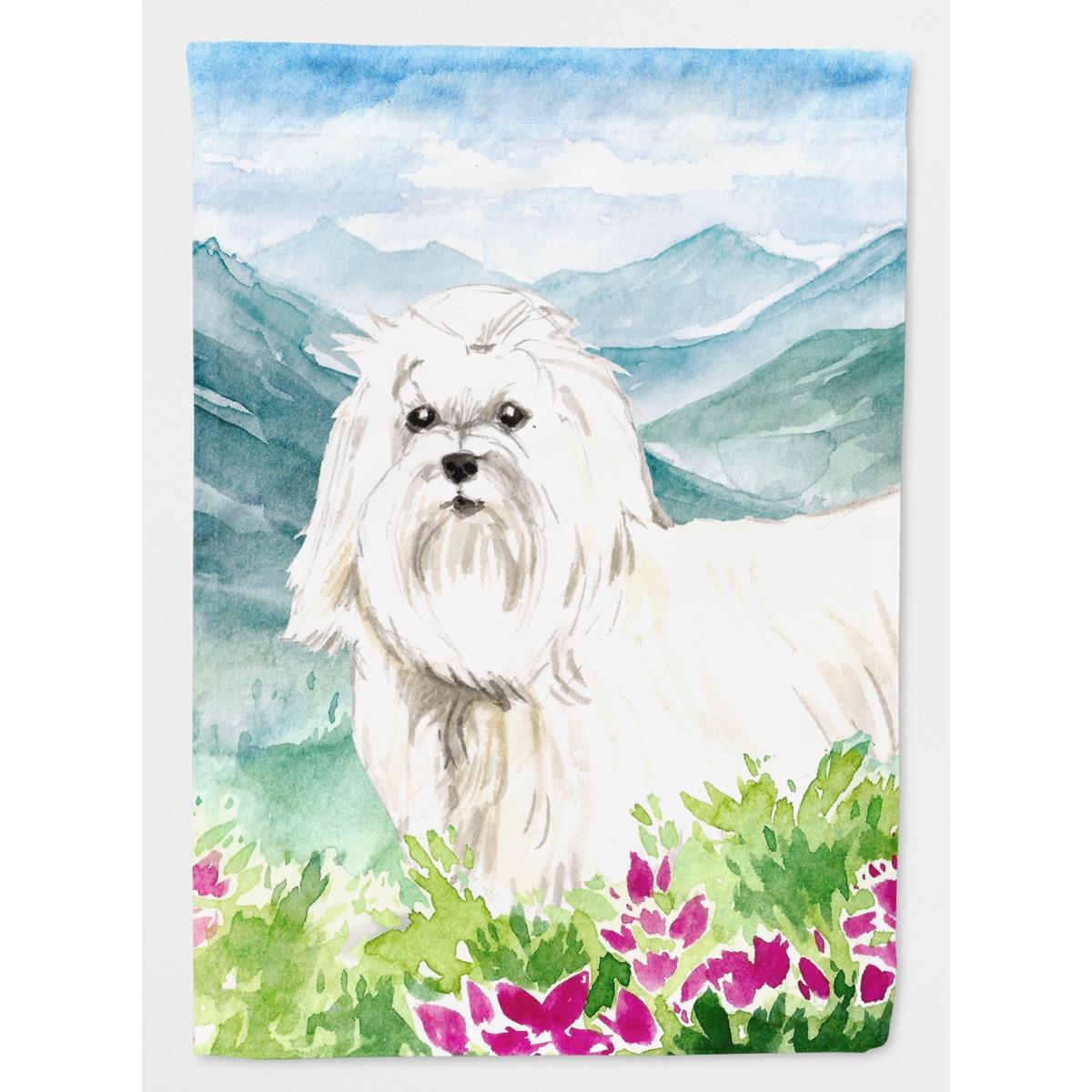 Mountain Flowers Maltese Garden Size Flag