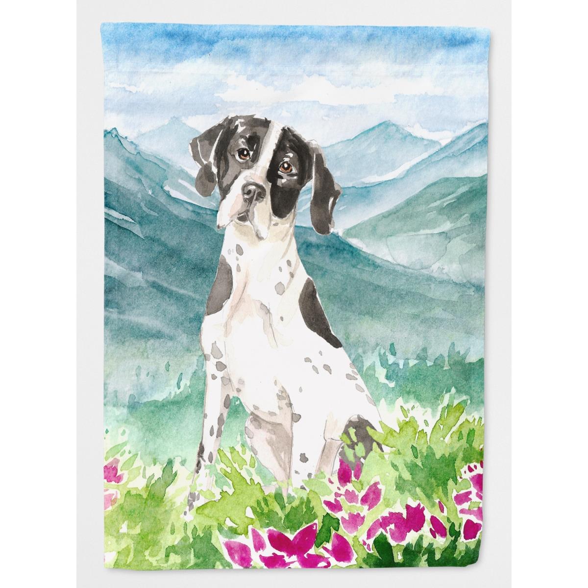Mountain Flowers English Pointer Garden Size Flag