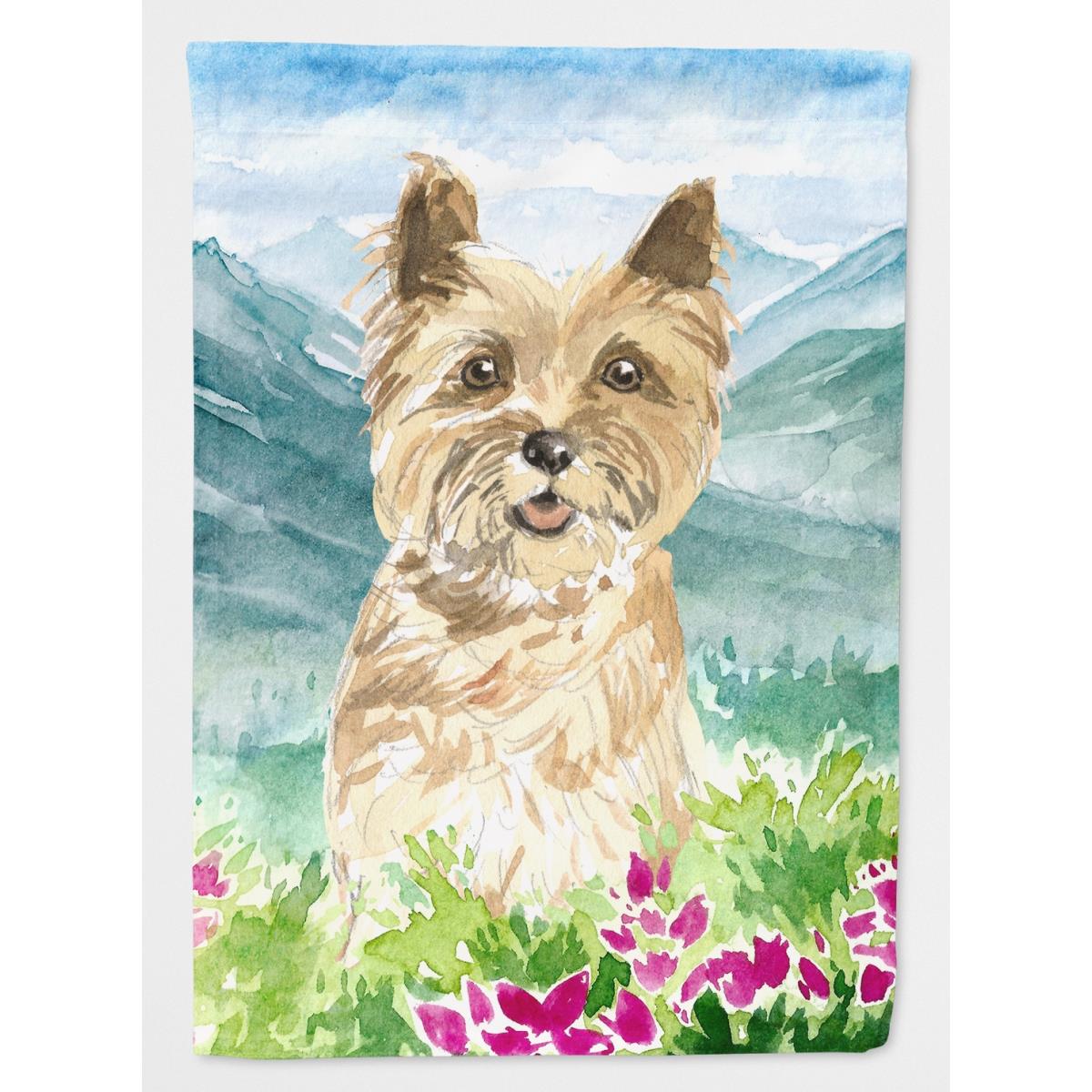 Mountain Flowers Cairn Terrier Garden Size Flag