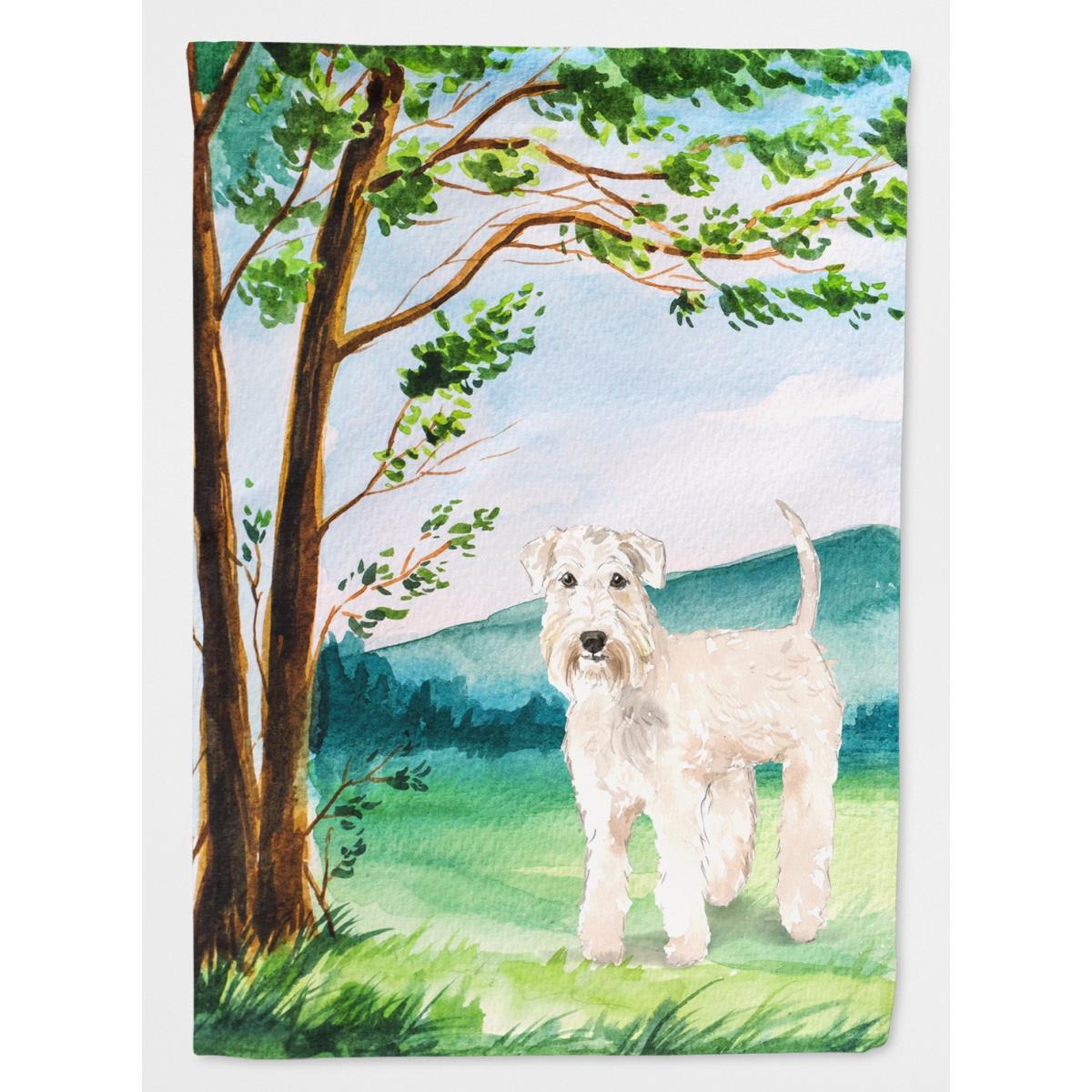 Under the Tree Wheaten Terrier Garden Size Flag