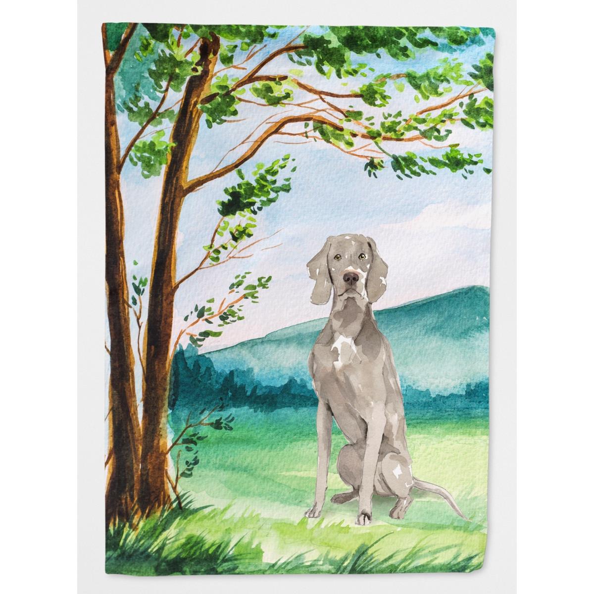 Under the Tree Weimaraner Garden Size Flag