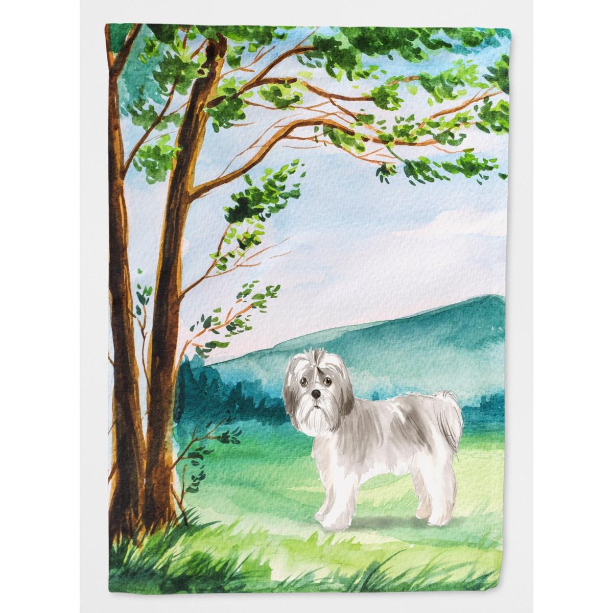 Under the Tree Shih Tzu Puppy Garden Size Flag