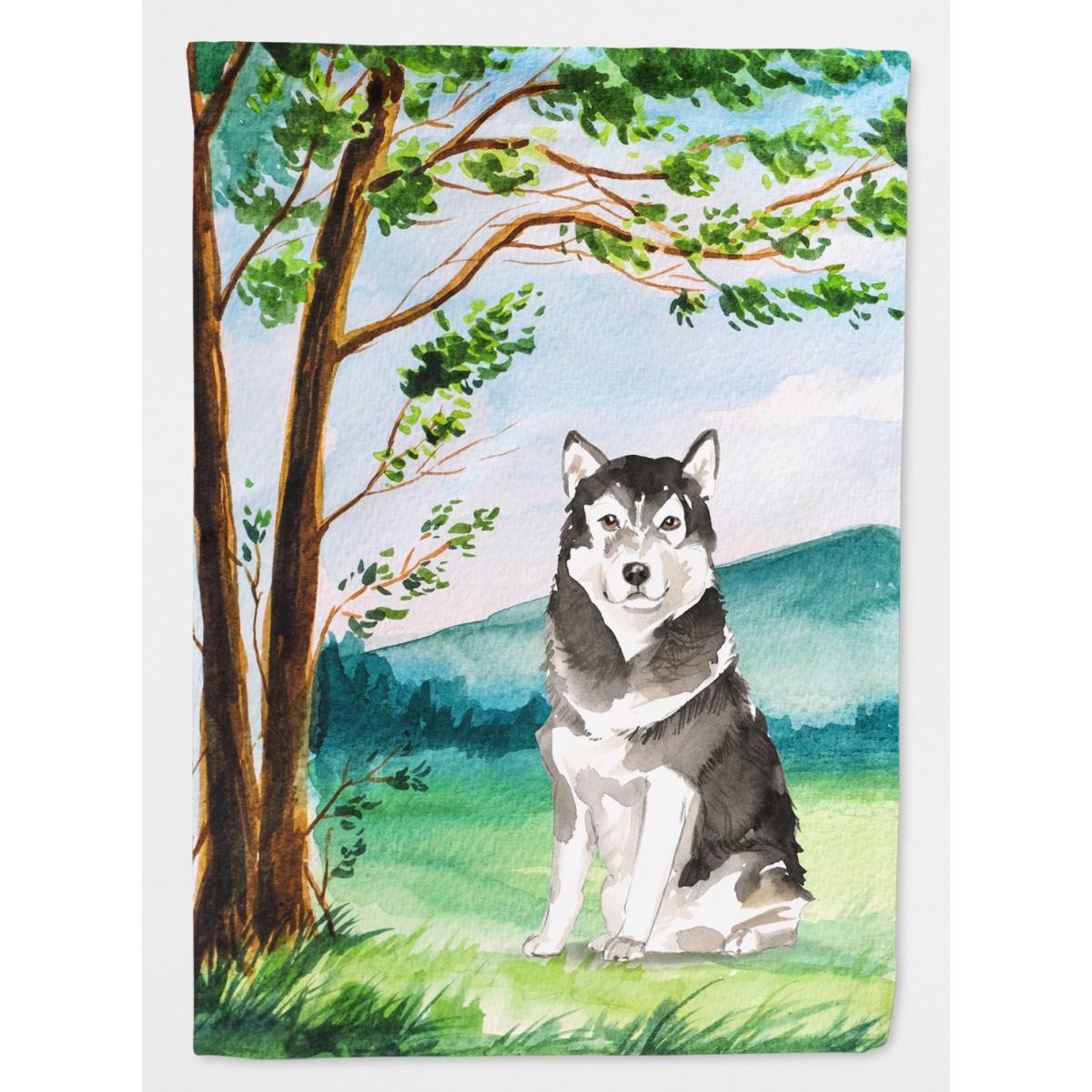 Under the Tree Alaskan Malamute Garden Size Flag