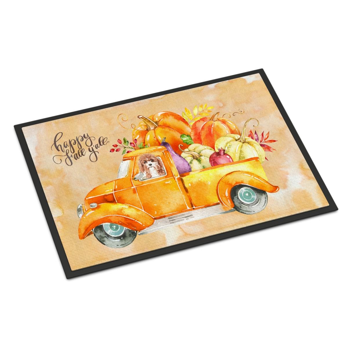 CK2615MAT 18 x 27 in. Fall Harvest Cavapoo Indoor or Outdoor Mat