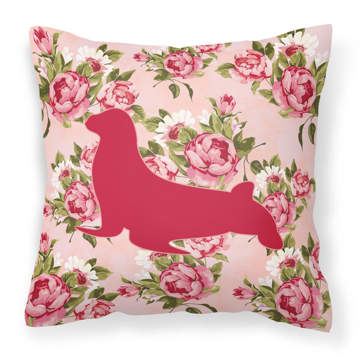 Seal Pink Roses Fabric Decorative Pillow