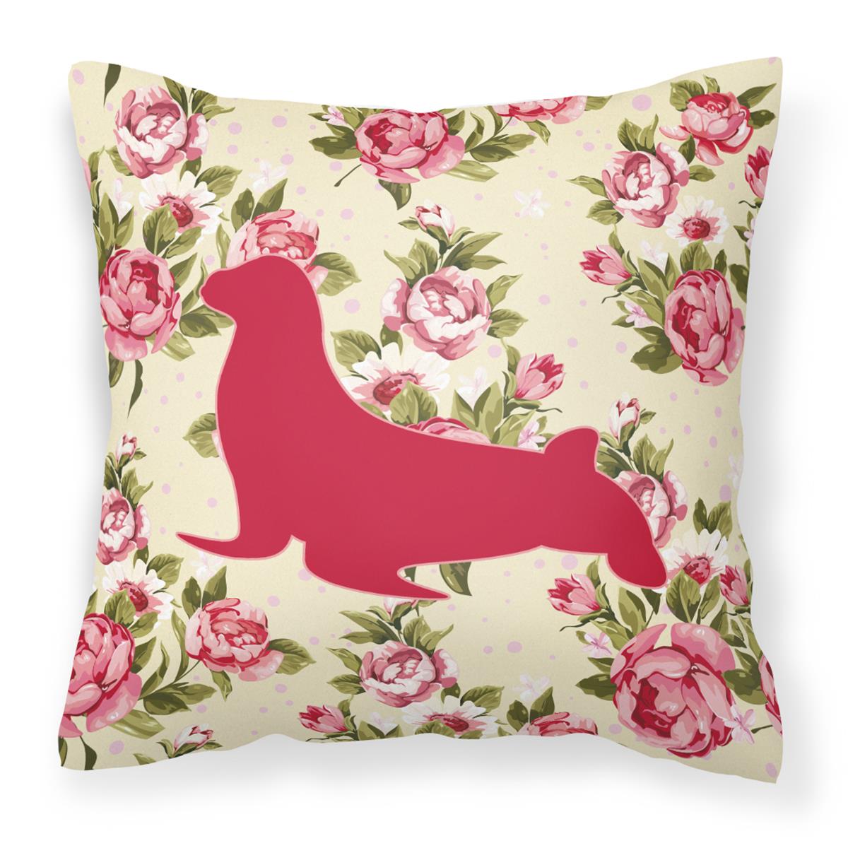Seal Yellow Roses Fabric Decorative Pillow