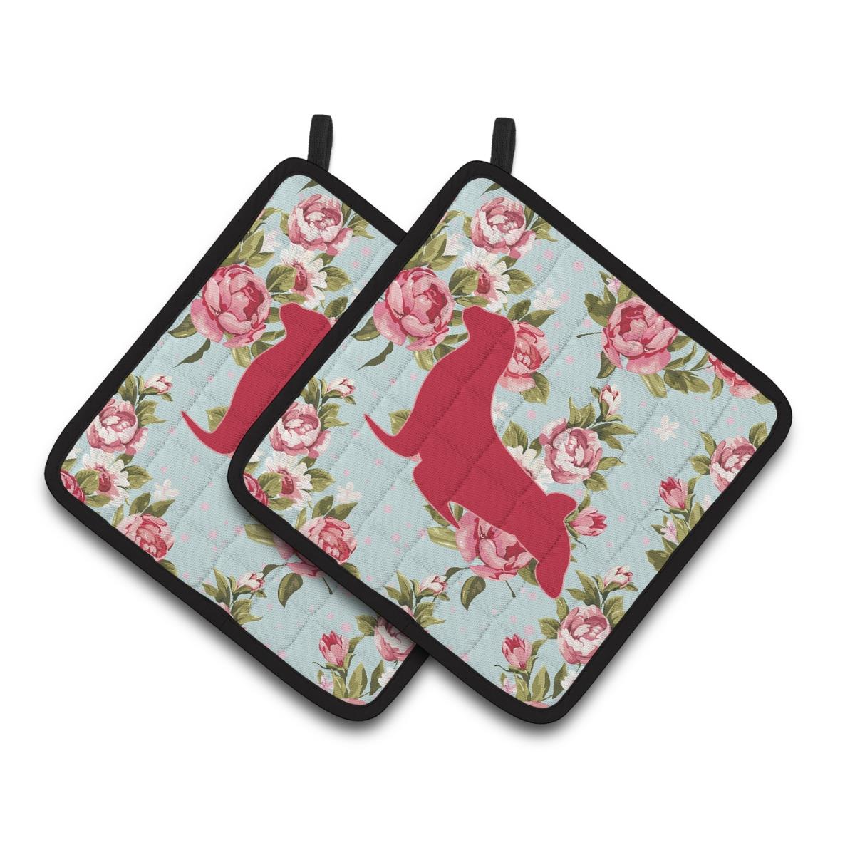 Picture of Carolines Treasures BB1027-RS-BU-PTHD Seal Blue Roses Pair of Pot Holders