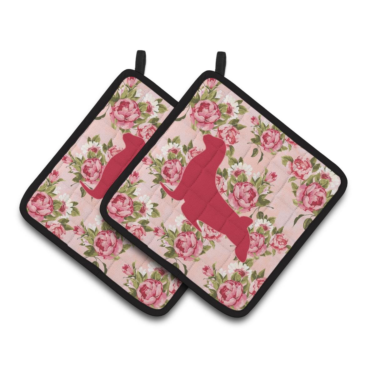 Picture of Carolines Treasures BB1027-RS-PK-PTHD Seal Pink Roses Pair of Pot Holders