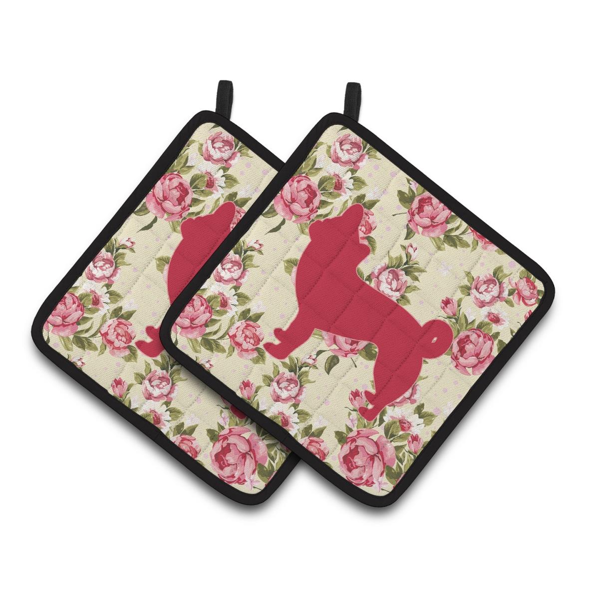 Picture of Carolines Treasures BB1068-RS-YW-PTHD Chihuahua Yellow Roses Pair of Pot Holders