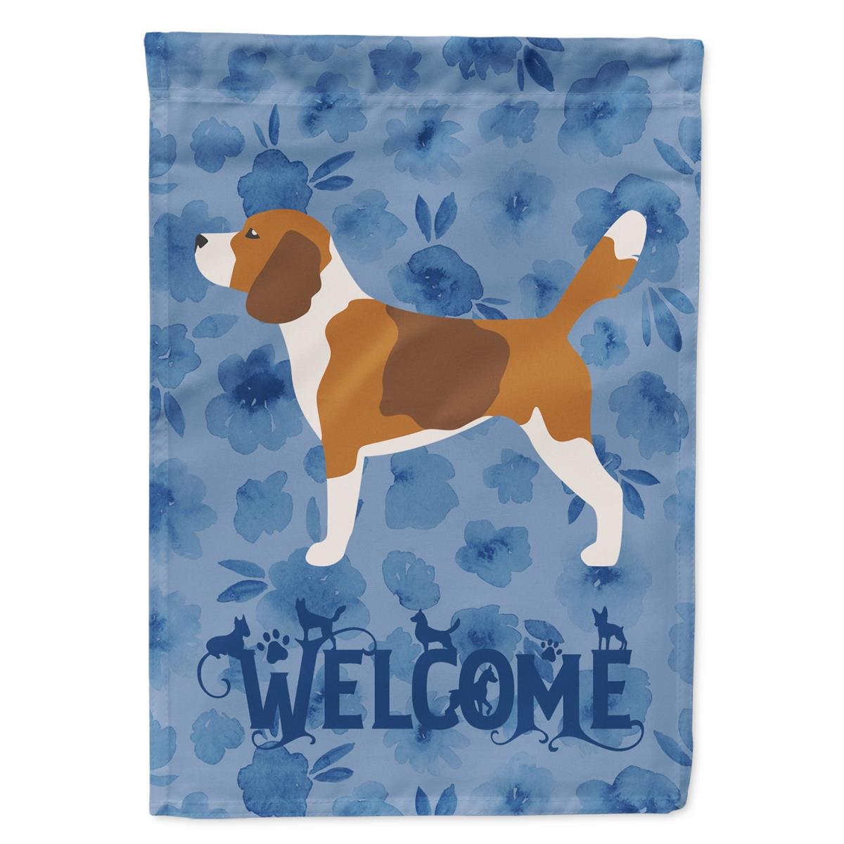 11 x 0.01 x 15 in. Beagle Welcome Flag Garden Size