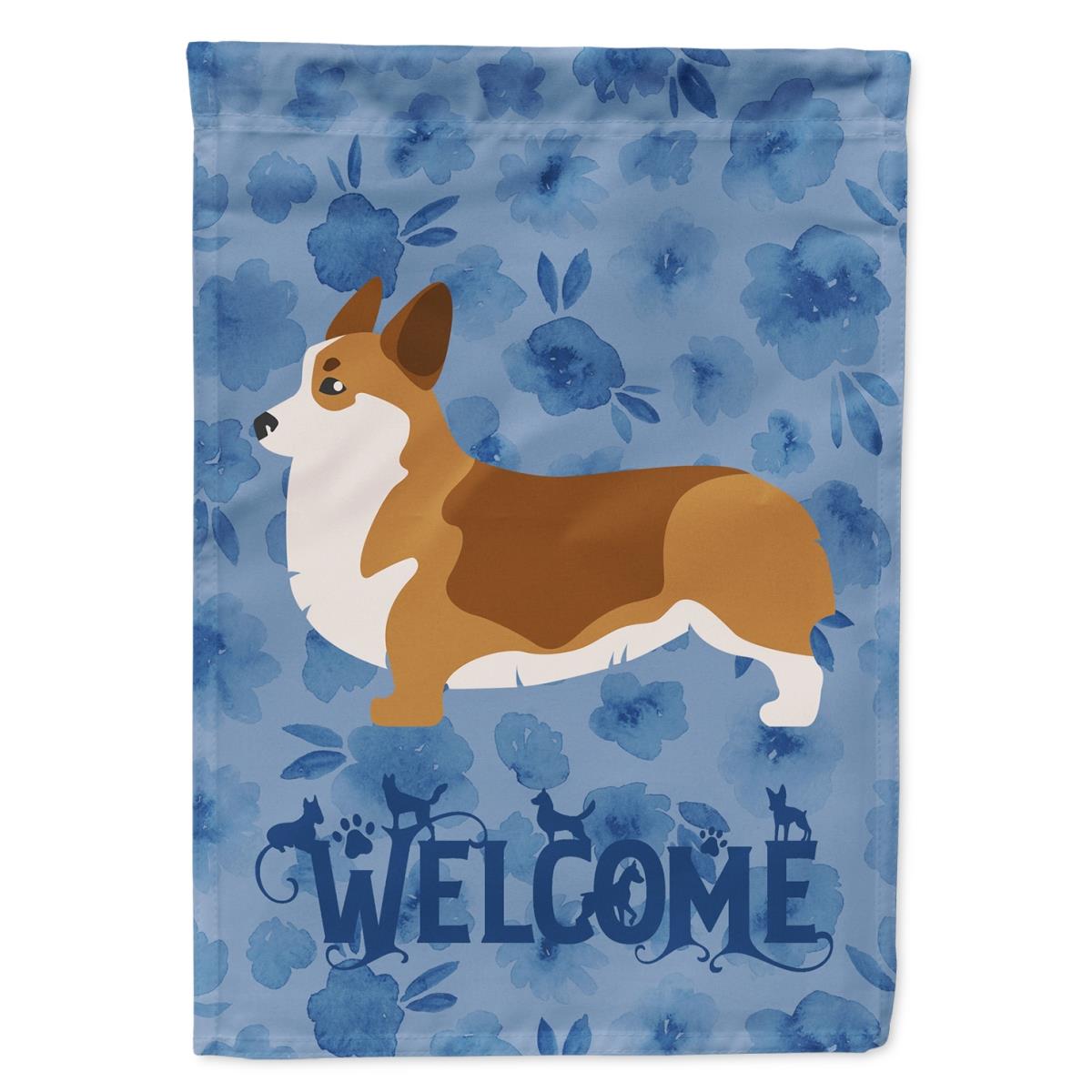 11 x 0.01 x 15 in. Corgi Welcome Flag Garden Size