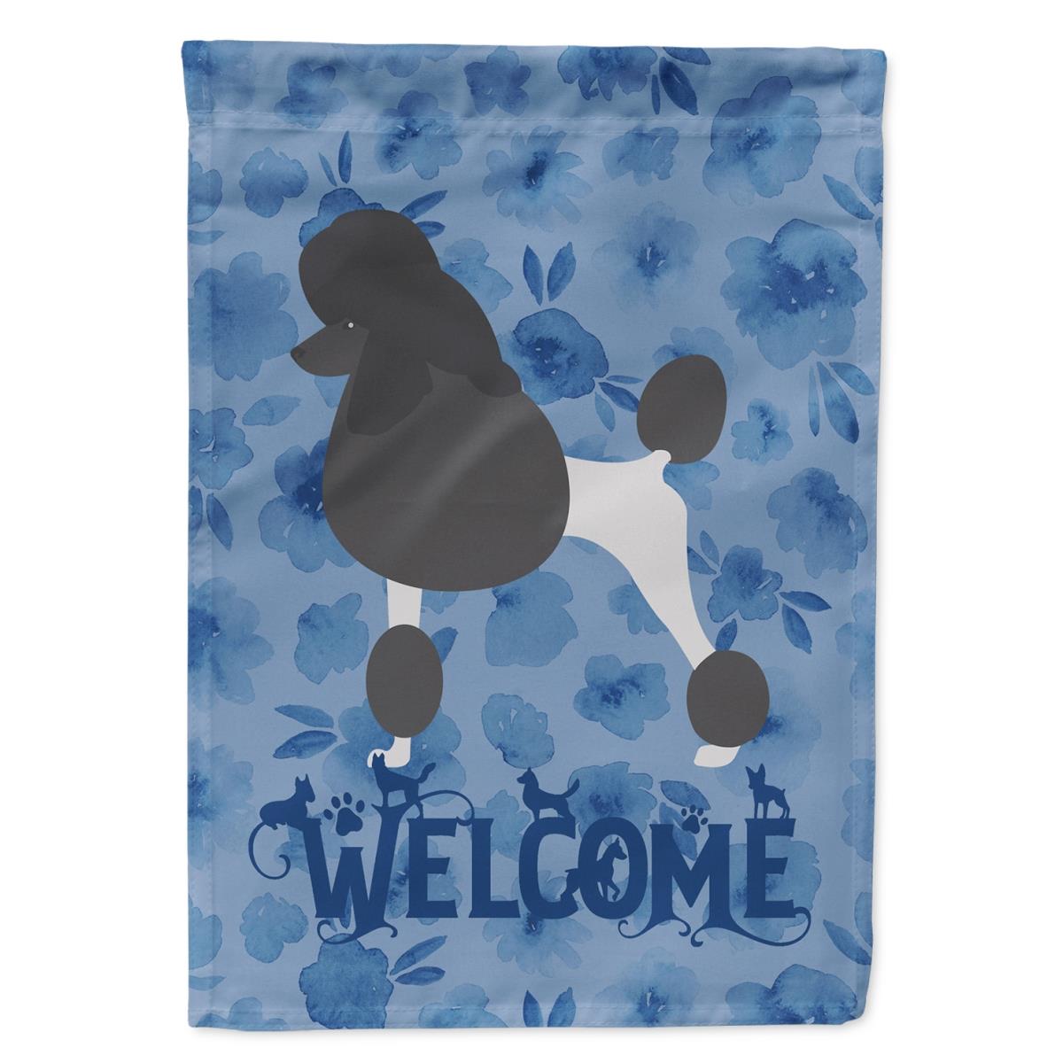 11 x 0.01 x 15 in. Poodle Welcome Flag Garden Size