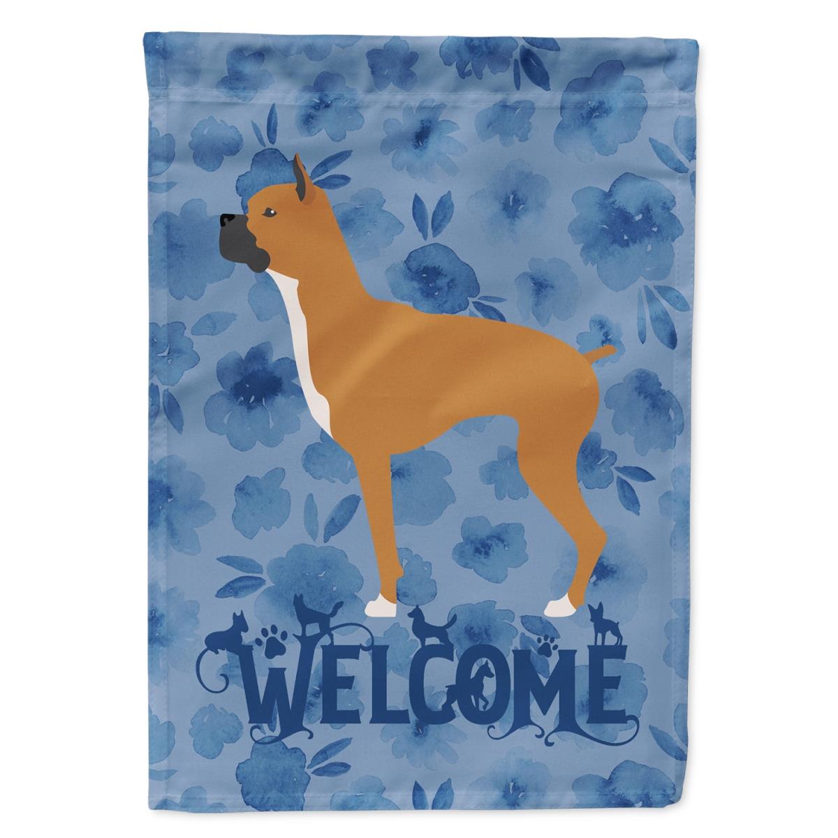 11 x 0.01 x 15 in. Boxer Welcome Flag Garden Size