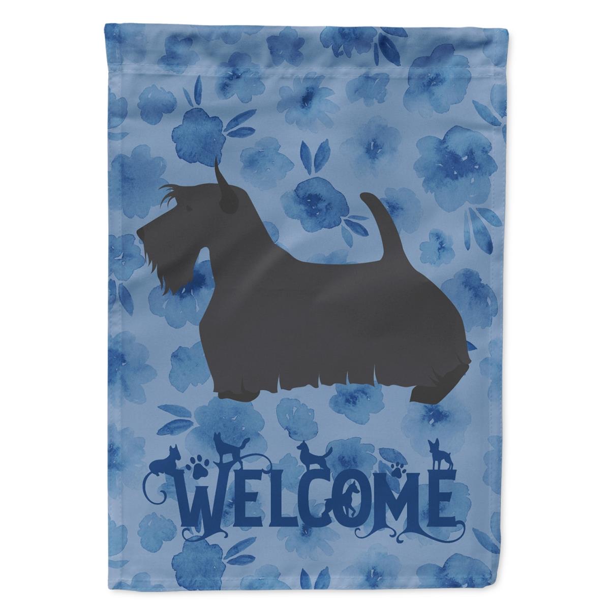 11 x 0.01 x 15 in. Scottish Terrier Welcome Flag Garden Size