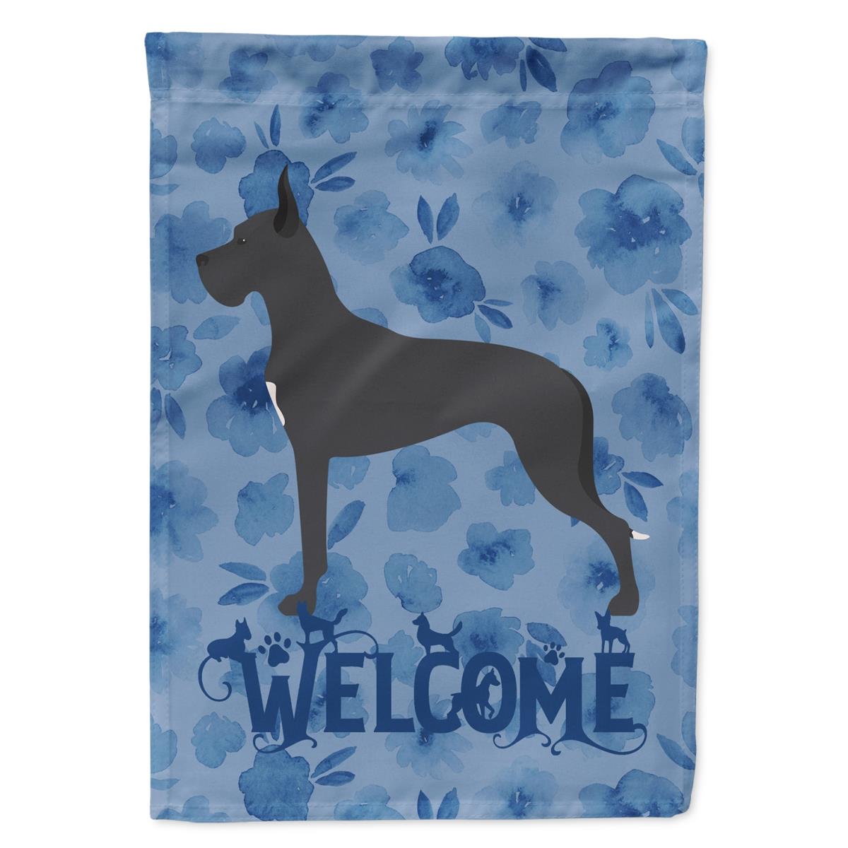 11 x 0.01 x 15 in. Great Dane Welcome Flag Garden Size
