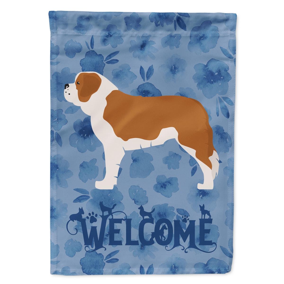11 x 0.01 x 15 in. Saint Bernard Welcome Flag Garden Size