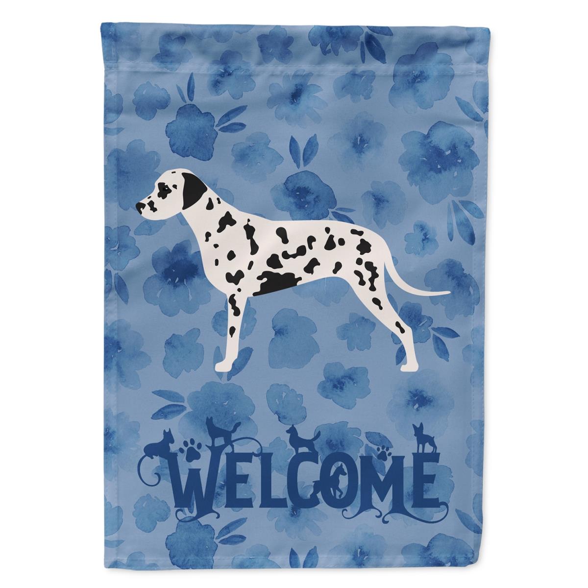 28 x 0.01 x 40 in. Dalmatian Welcome Flag Canvas House Size