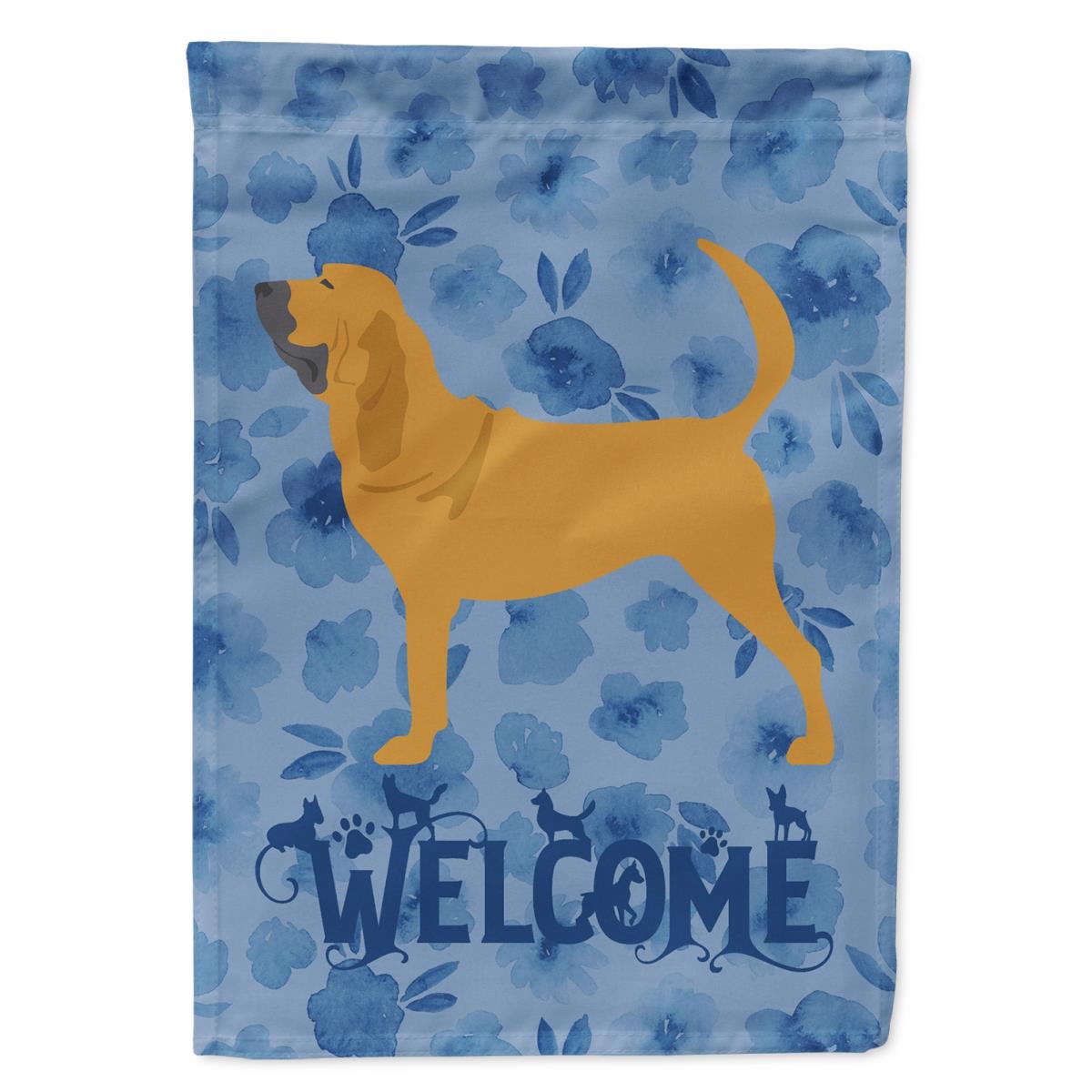 28 x 0.01 x 40 in. Bloodhound Welcome Flag Canvas House Size