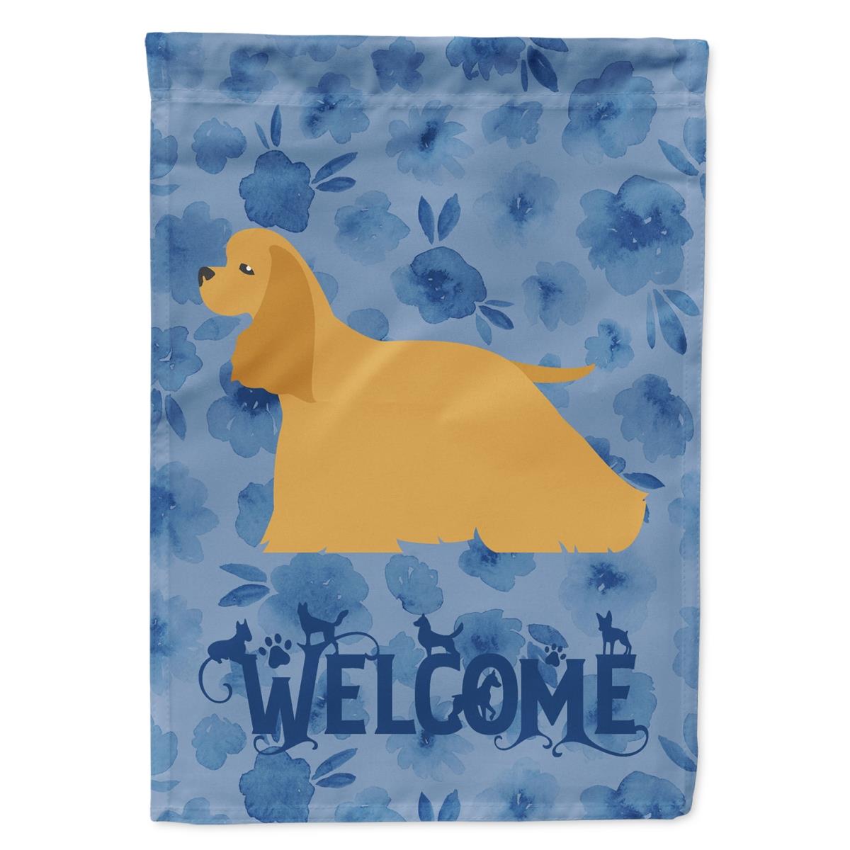 28 x 0.01 x 40 in. Cocker Spaniel Welcome Flag Canvas House Size