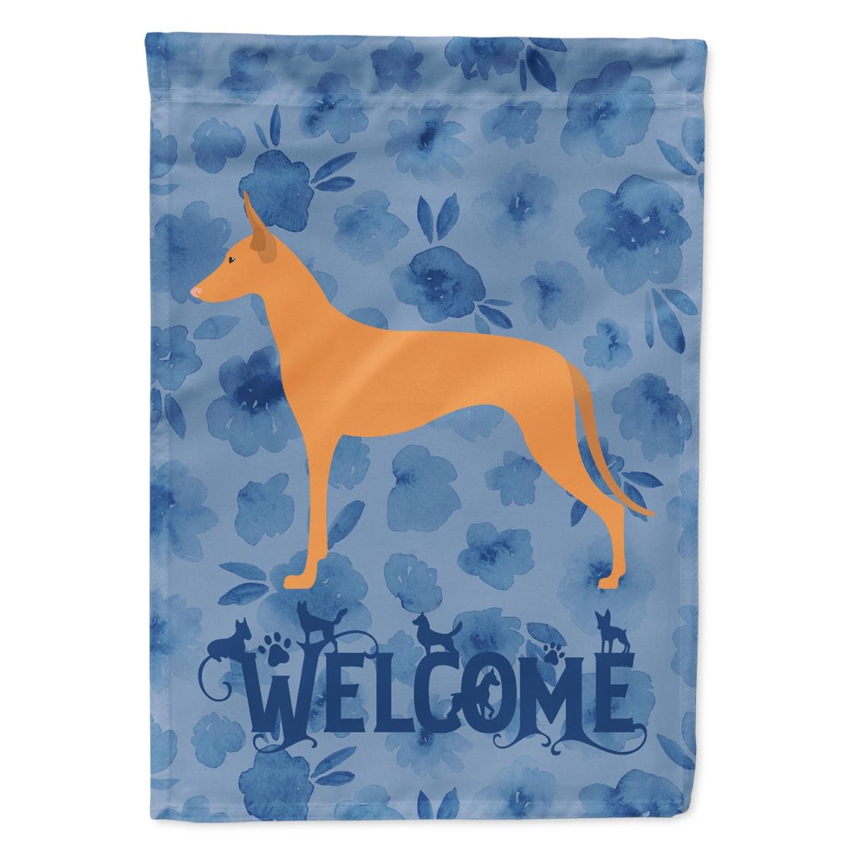 28 x 0.01 x 40 in. Pharaoh Hound Welcome Flag Canvas House Size