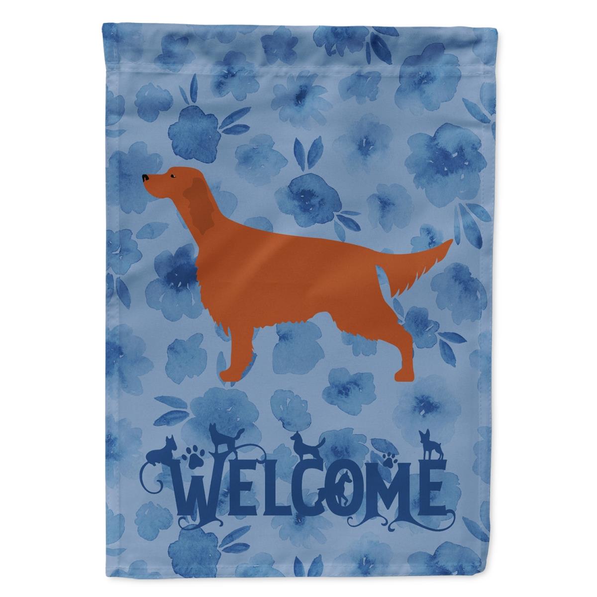 28 x 0.01 x 40 in. Irish Setter Welcome Flag Canvas House Size