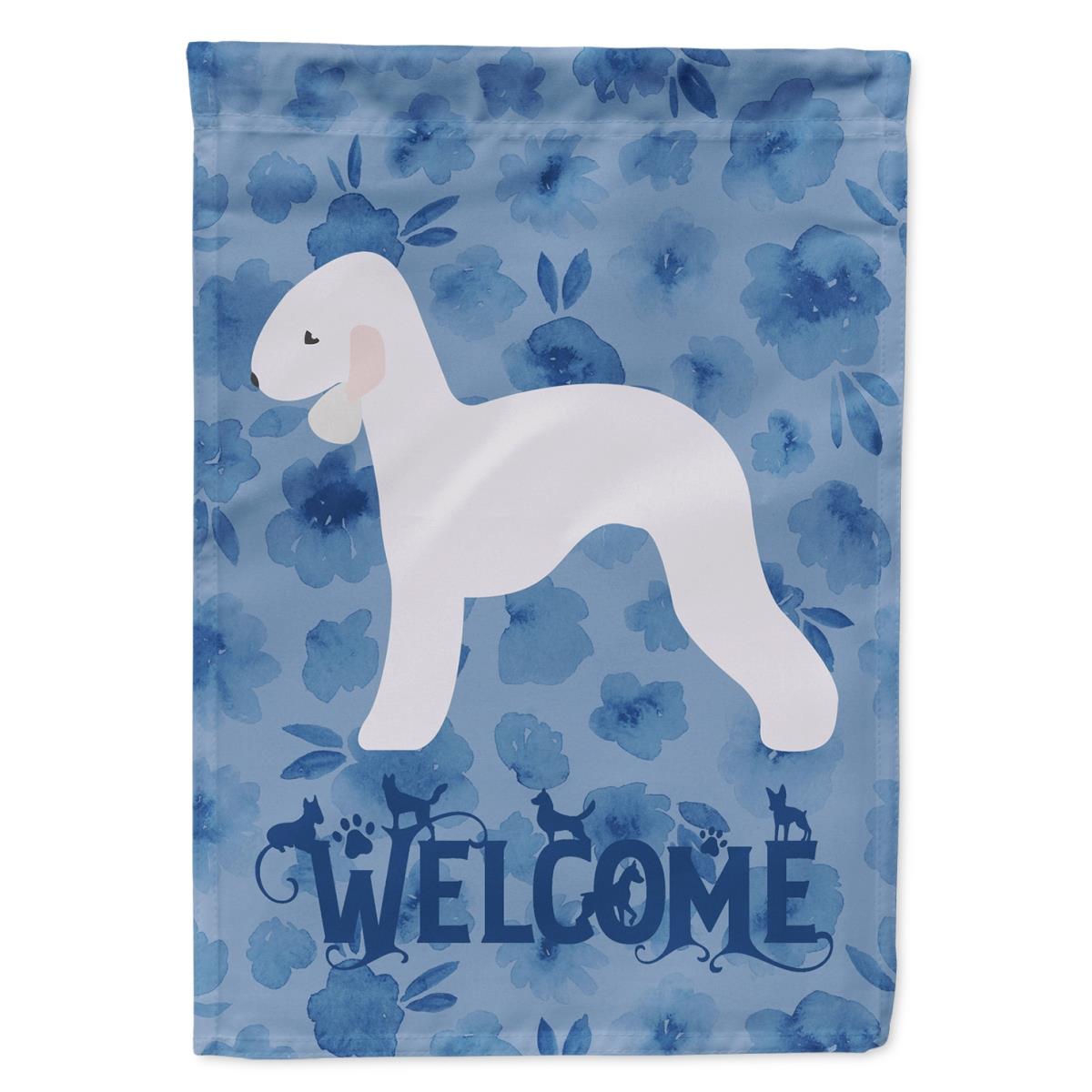 28 x 0.01 x 40 in. Bedlington Terrier Welcome Flag Canvas House Size