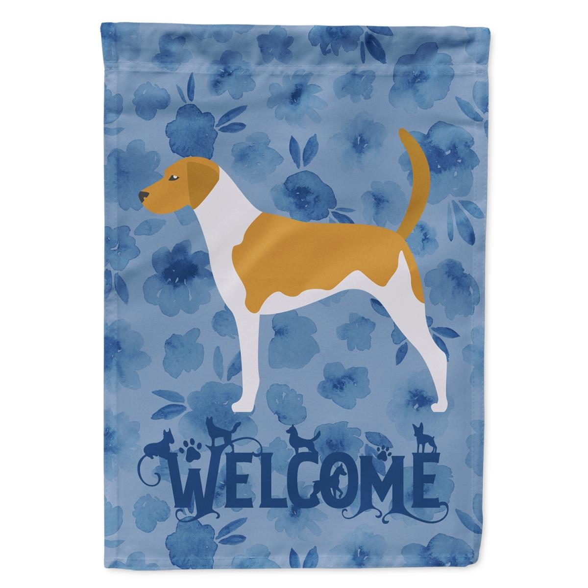 28 x 0.01 x 40 in. American Foxhound Welcome Flag Canvas House Size