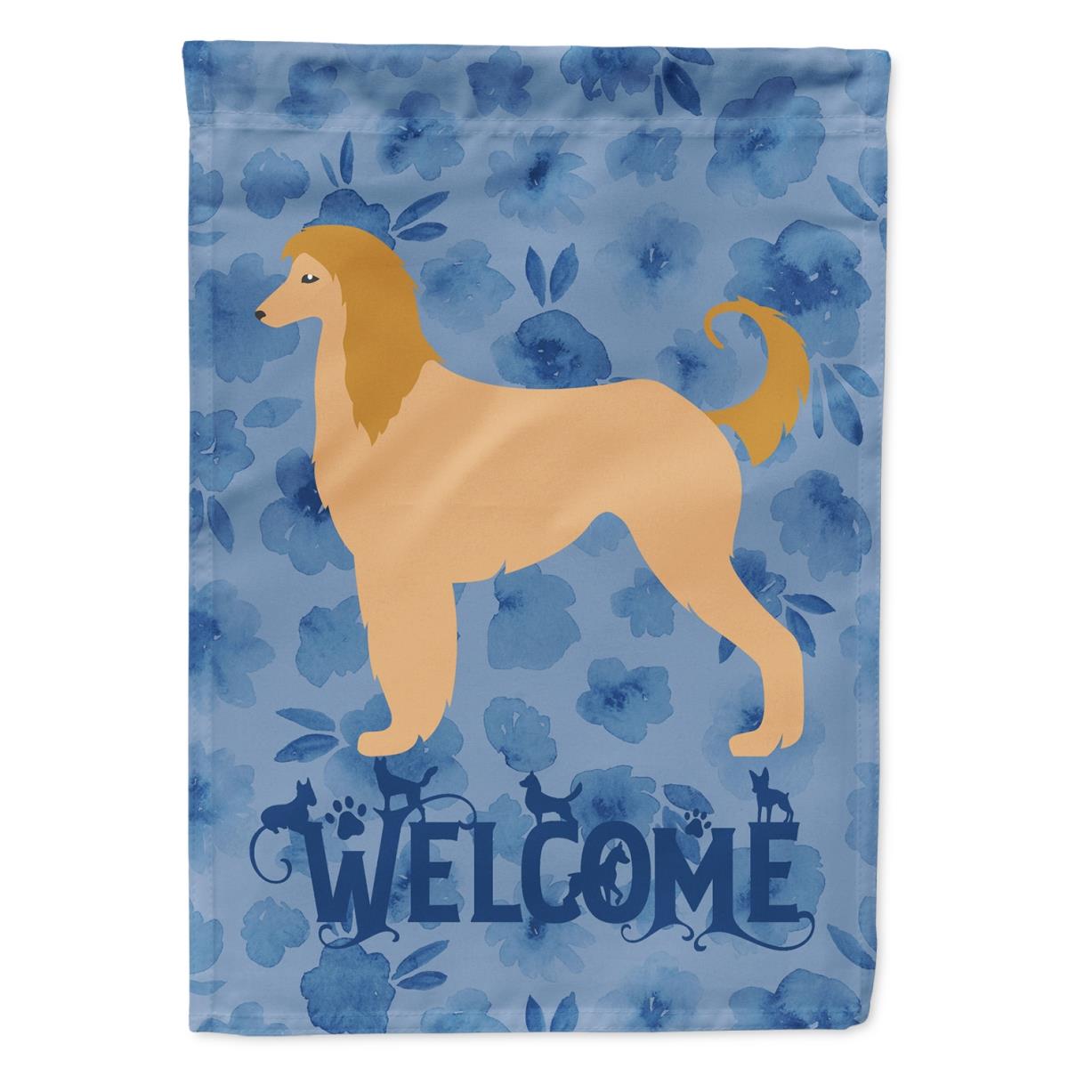 28 x 0.01 x 40 in. Afghan Hound Welcome Flag Canvas House Size