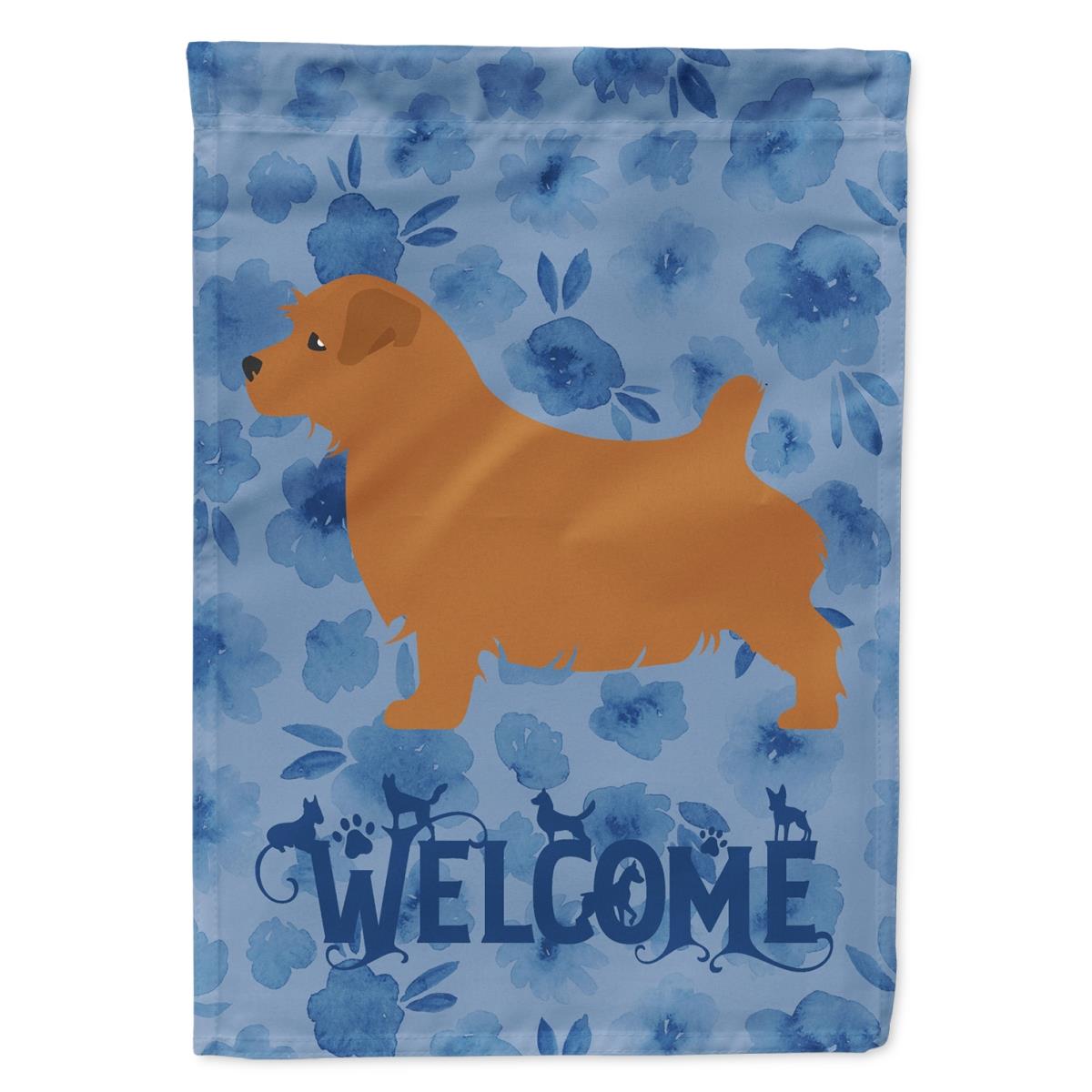 28 x 0.01 x 40 in. Norfolk Terrier Welcome Flag Canvas House Size