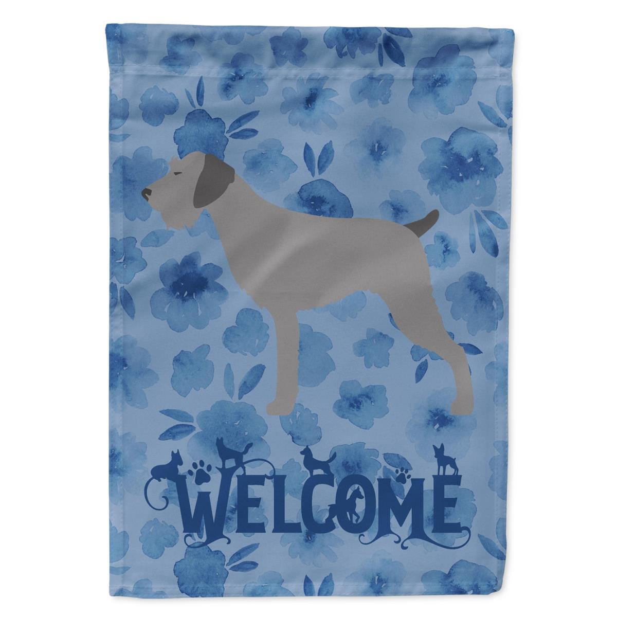 28 x 0.01 x 40 in. German Wirehaired Pointer Welcome Flag Canvas House Size