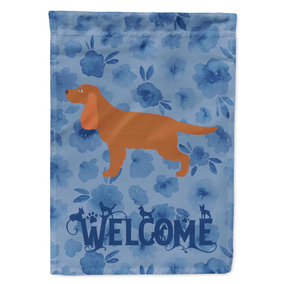 28 x 0.01 x 40 in. English Cocker Spaniel Welcome Flag Canvas House Size
