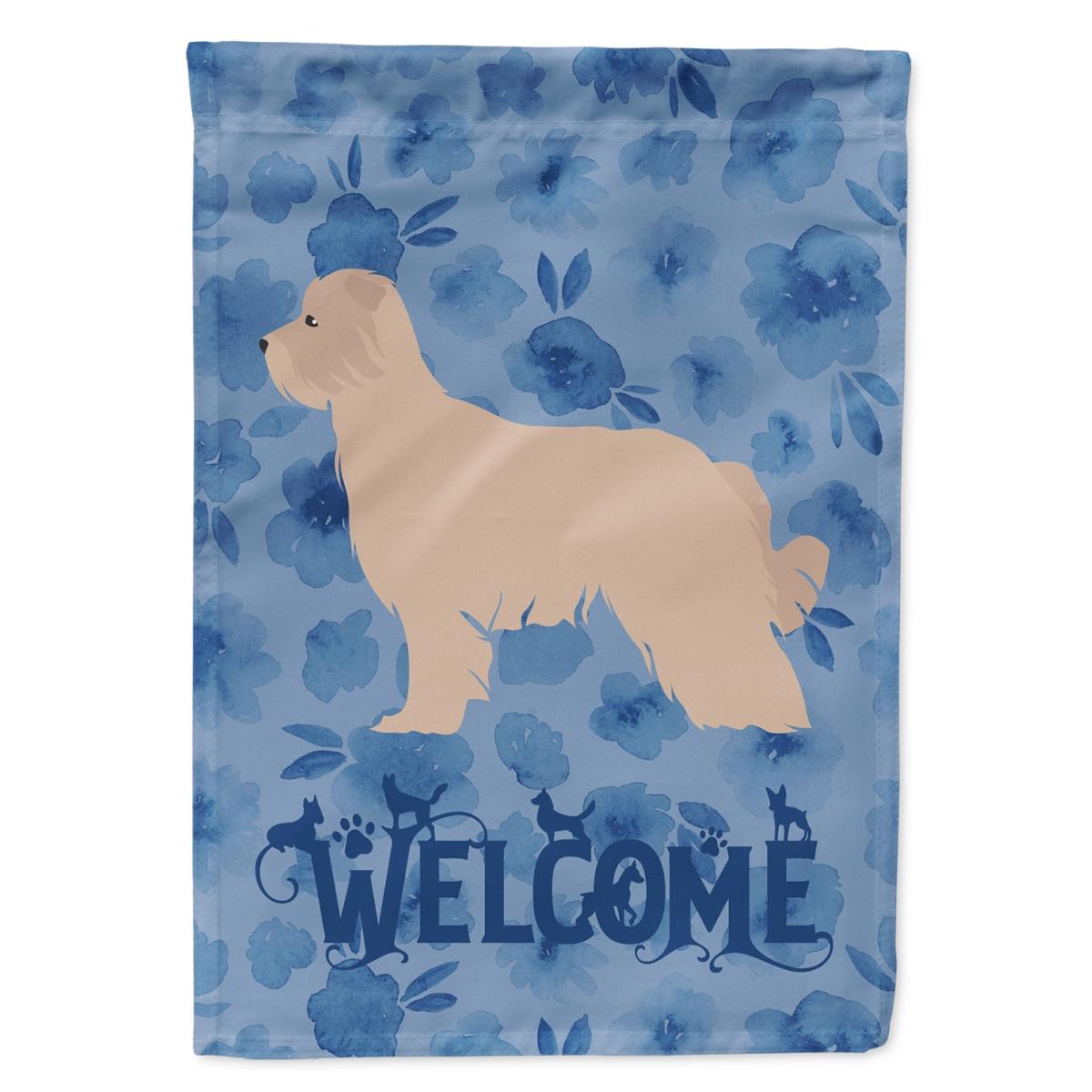 28 x 0.01 x 40 in. Pyrenean Shepherd Dog Welcome Flag Canvas House Size
