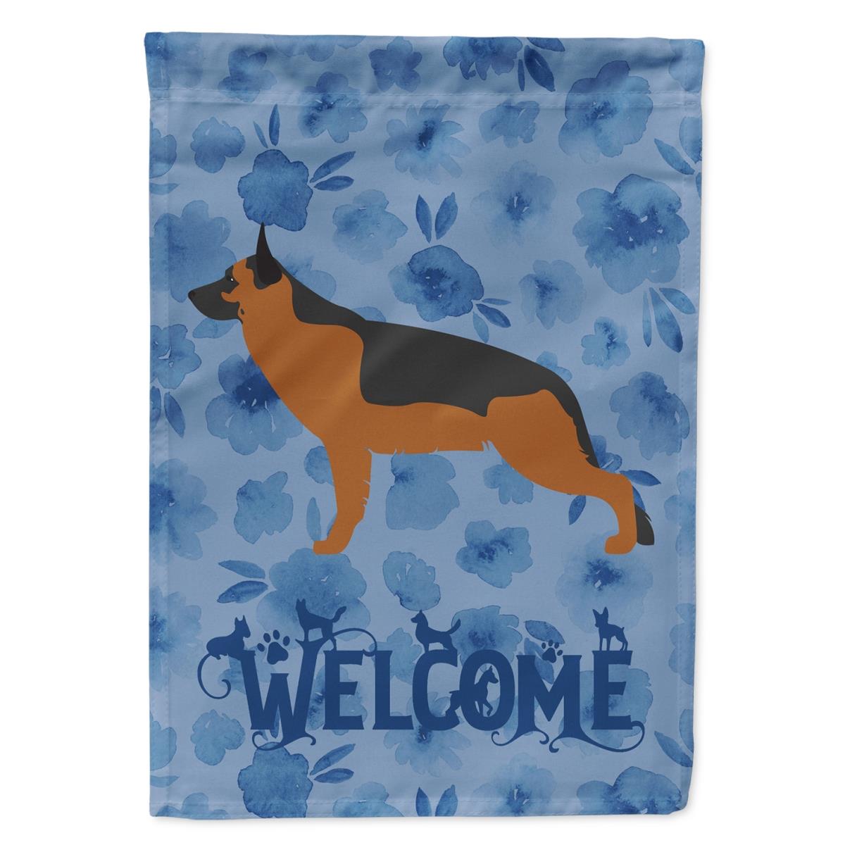 28 x 0.01 x 40 in. German Shepherd Welcome Flag Canvas House Size