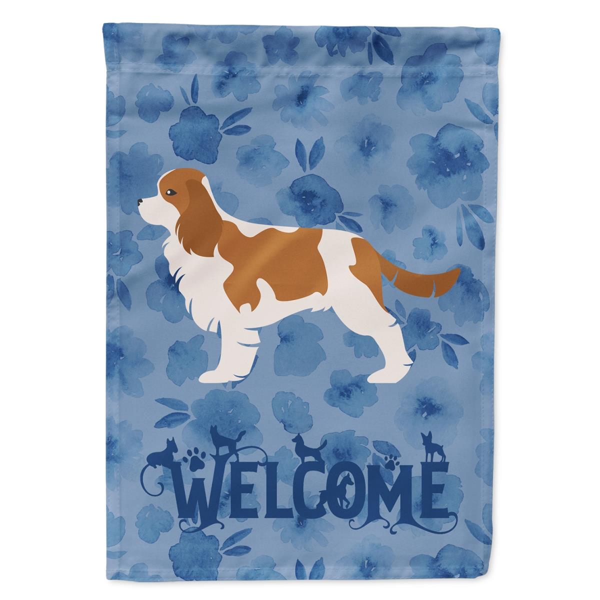 28 x 0.01 x 40 in. Cavalier King Charles Spaniel Welcome Flag Canvas House Size