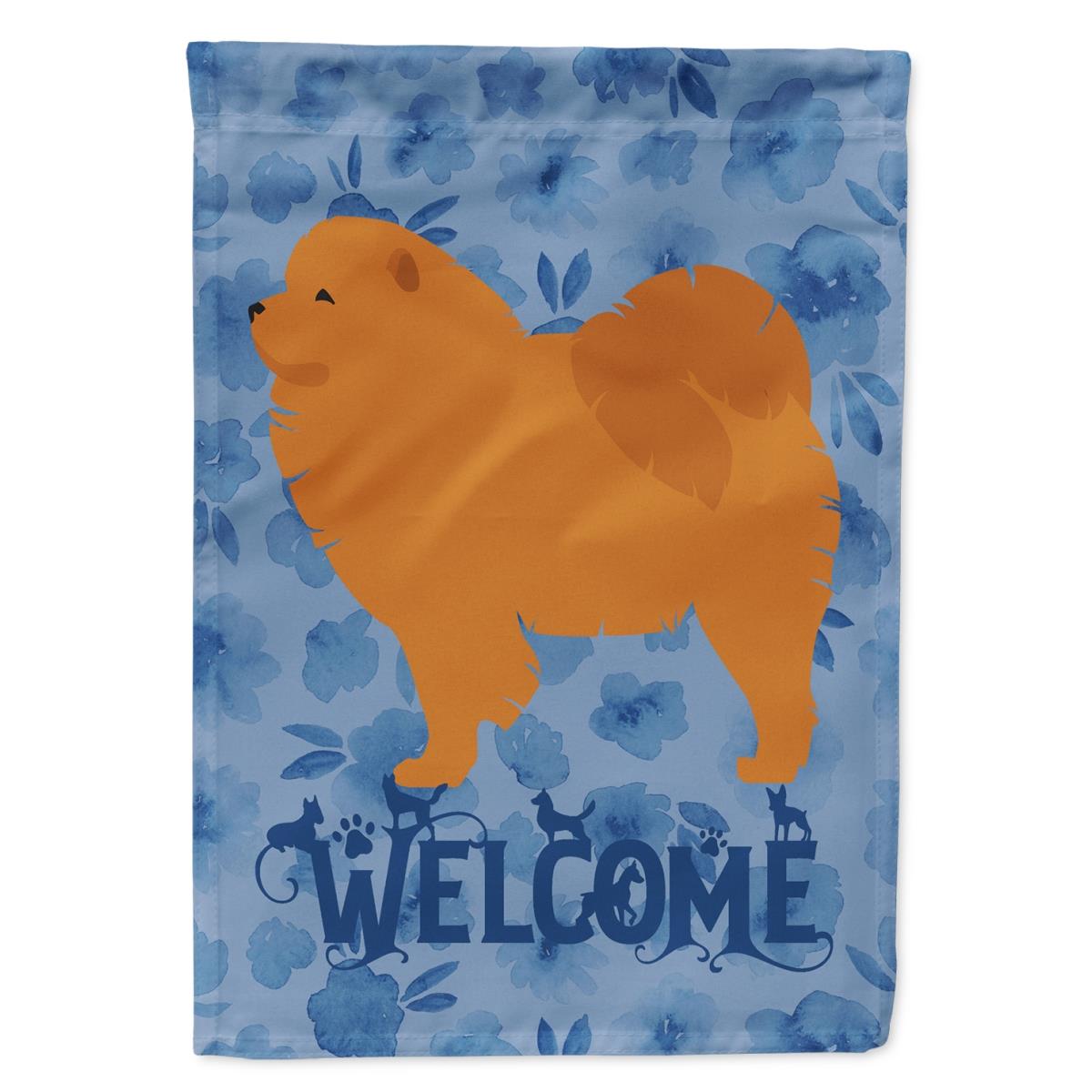 28 x 0.01 x 40 in. Chow Chow Welcome Flag Canvas House Size
