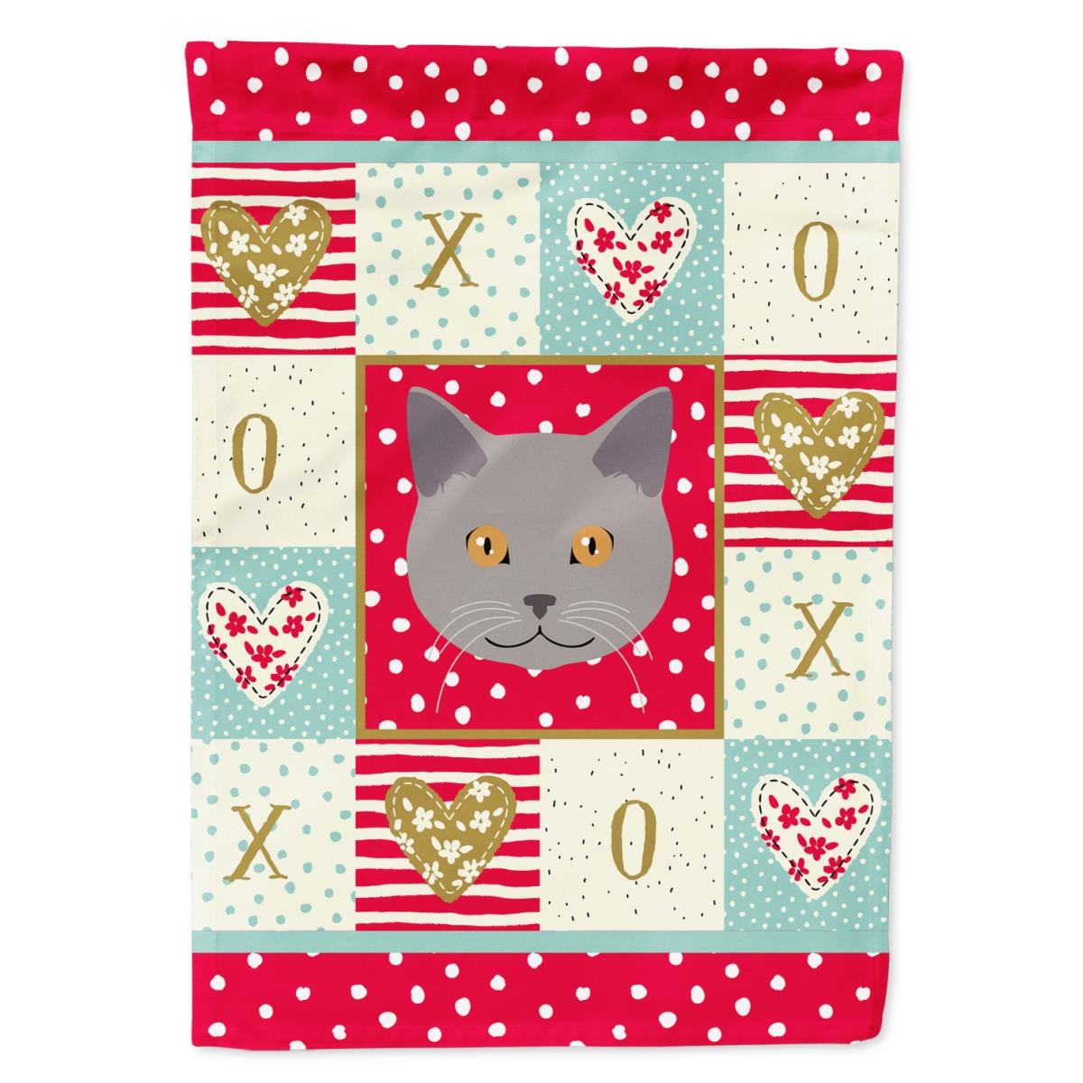 11 x 0.01 x 15 in. Chartreux Cat Flag Garden Size