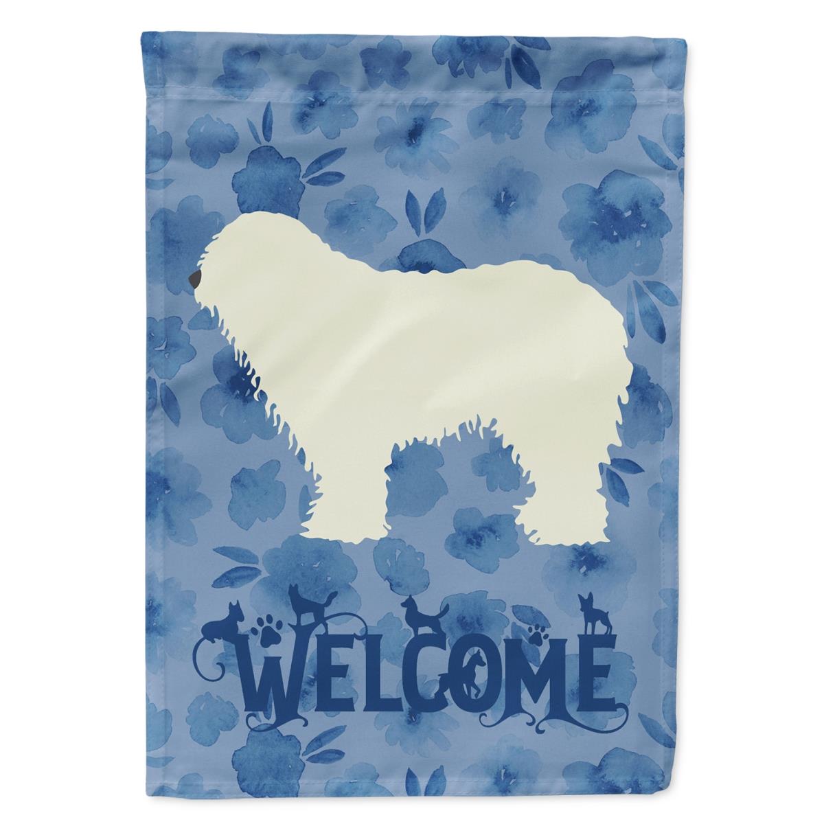 28 x 0.01 x 40 in. Komondor Welcome Flag Canvas House Size