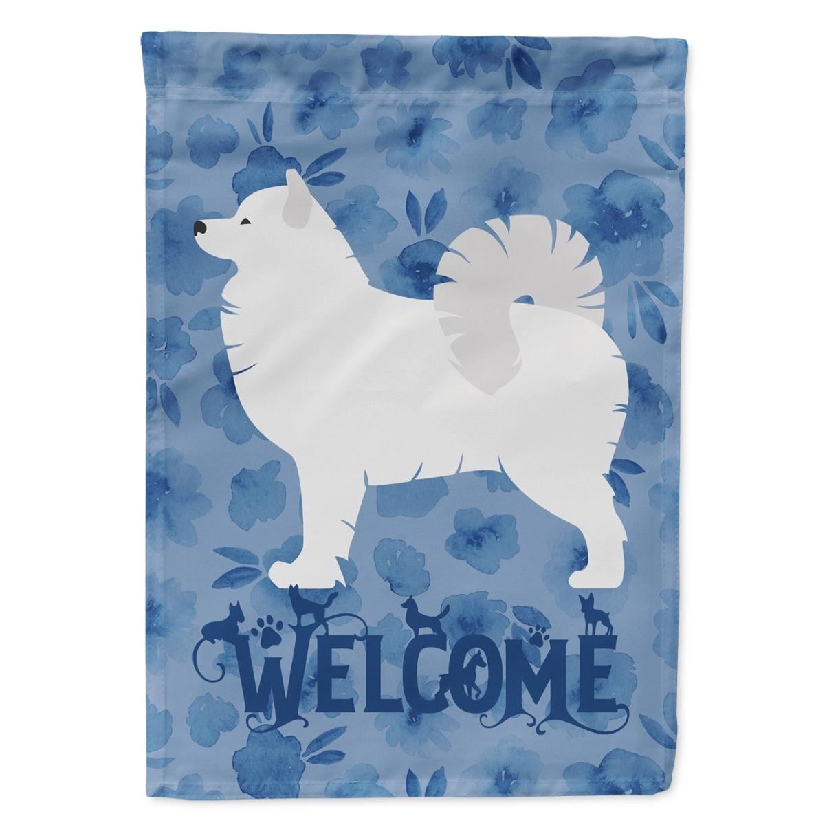 28 x 0.01 x 40 in. Samoyed Welcome Flag Canvas House Size