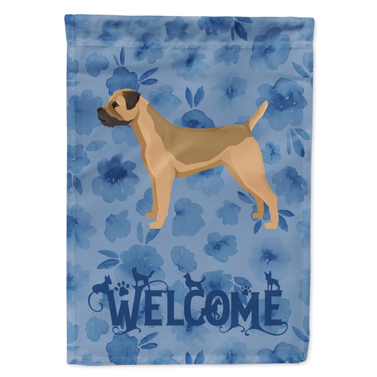 11 x 0.01 x 15 in. Border Terrier Welcome Flag Garden Size