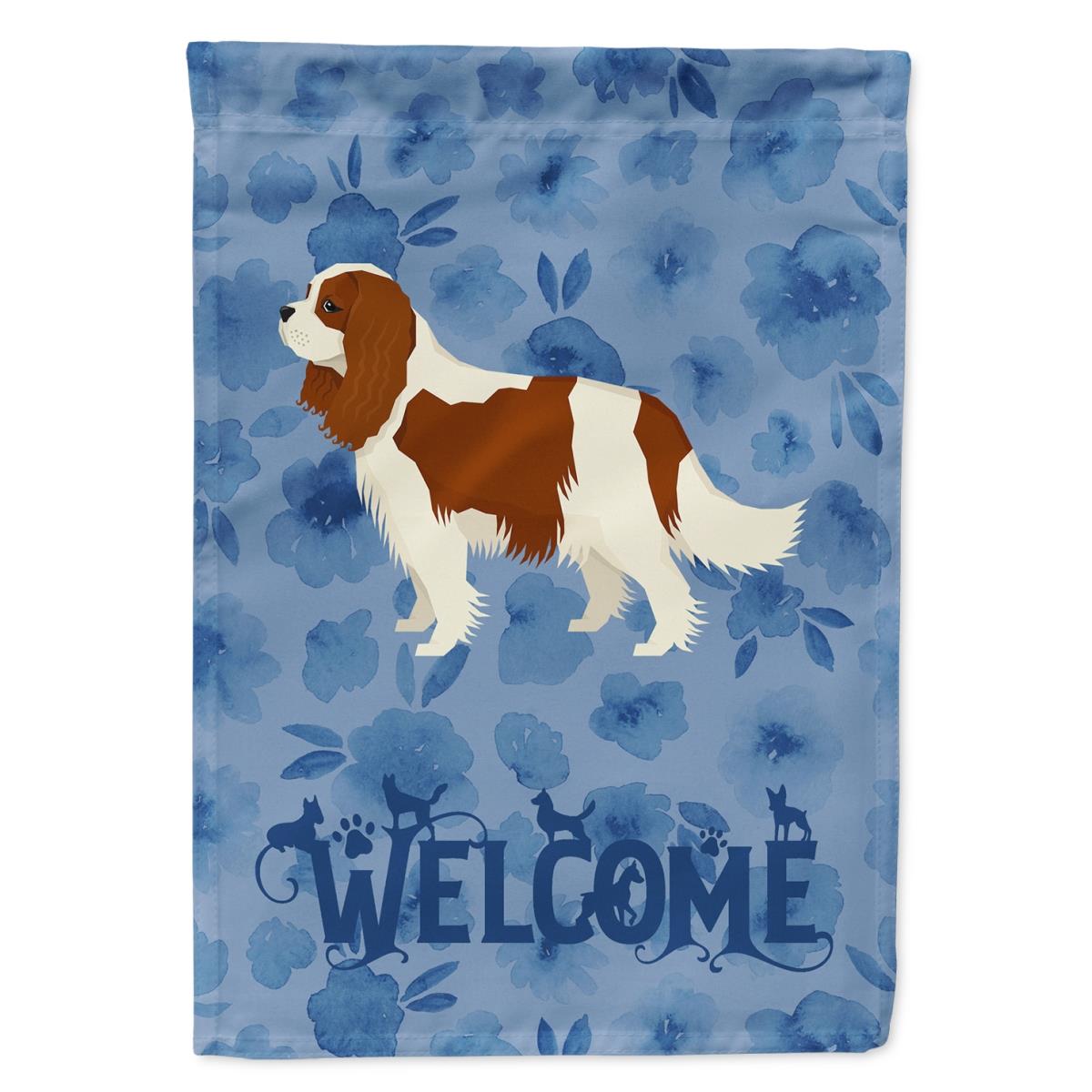 11 x 0.01 x 15 in. Cavalier Spaniel Welcome Flag Garden Size