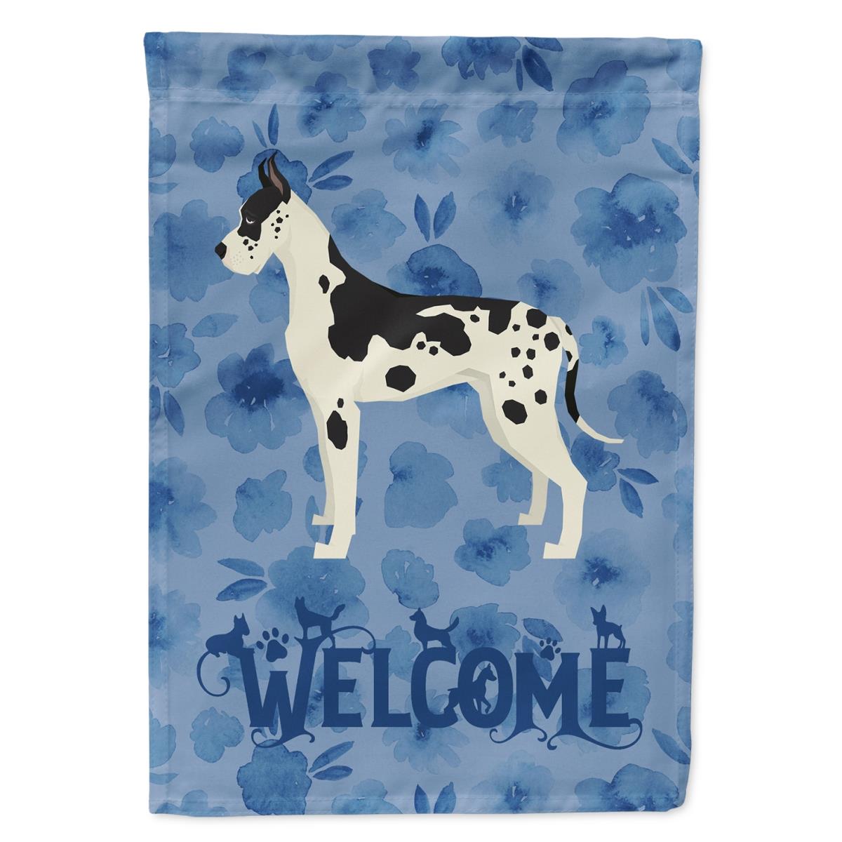 11 x 0.01 x 15 in. Great Dane Welcome Flag Garden Size