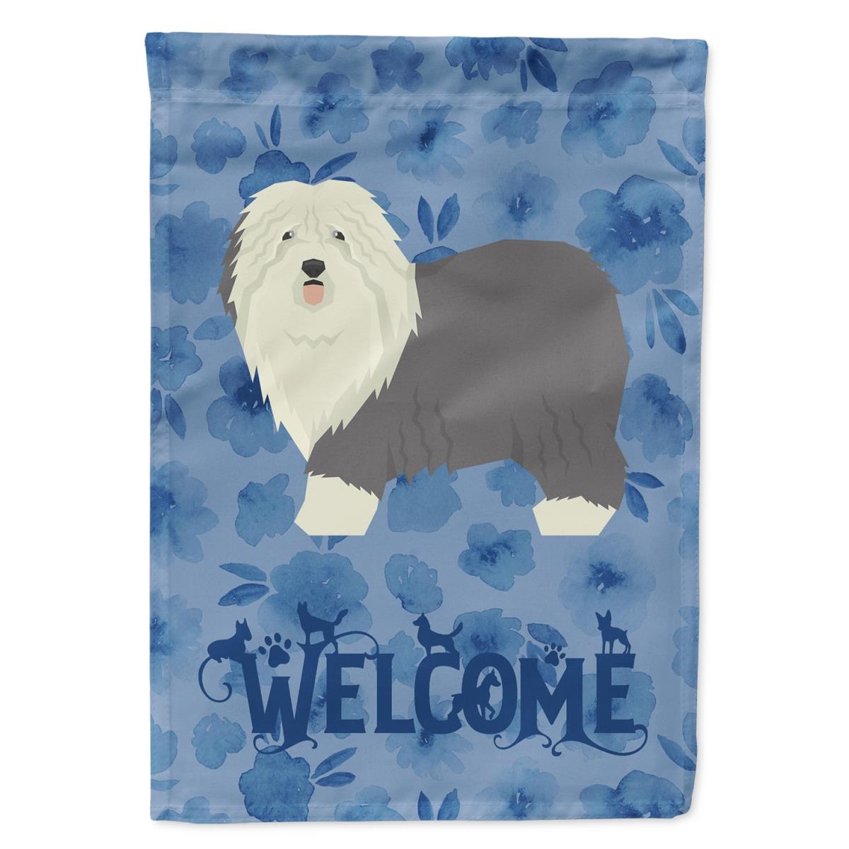 CK6256GF 11 x 0.01 x 15 in. Old English Sheepdog Welcome Flag Garden Size