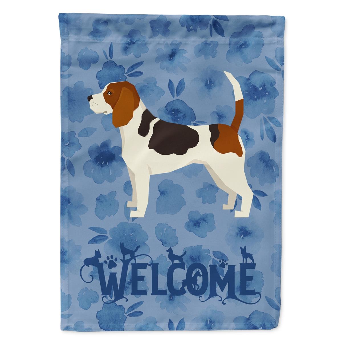 28 x 0.01 x 40 in. Beagle Welcome Flag Canvas House Size