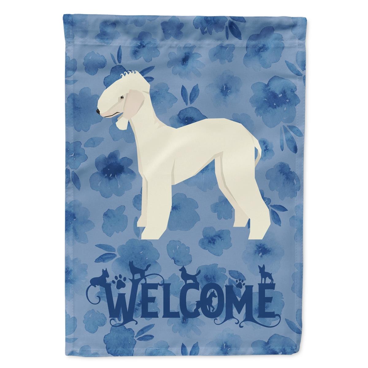 28 x 0.01 x 40 in. Bedlington Terrier Welcome Flag Canvas House Size