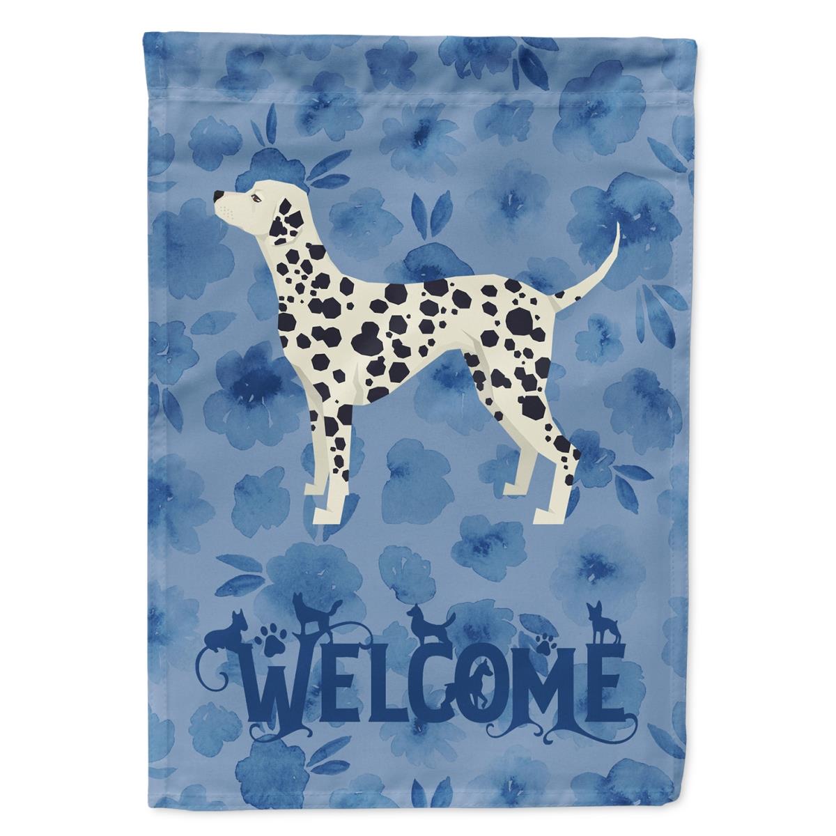 28 x 0.01 x 40 in. Dalmatian Welcome Flag Canvas House Size