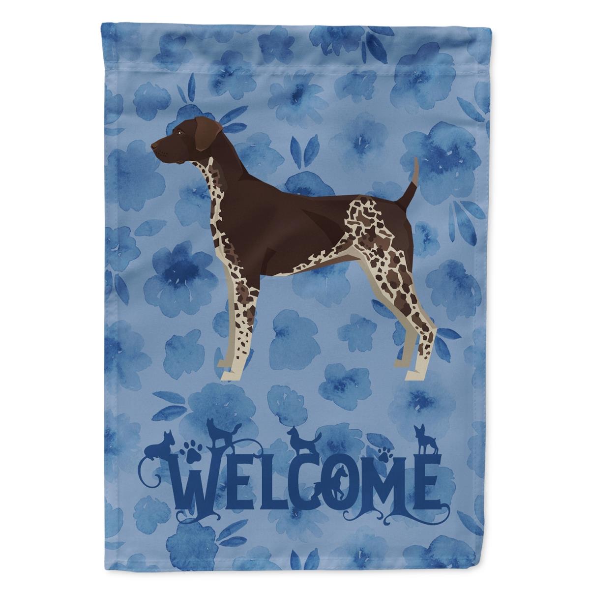 28 x 0.01 x 40 in. German Shorthaired Pointer Welcome Flag Canvas House Size