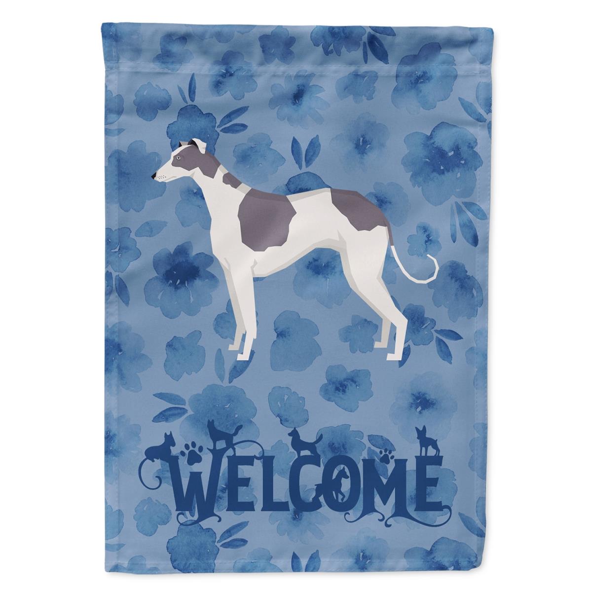 28 x 0.01 x 40 in. Greyhound Welcome Flag Canvas House Size